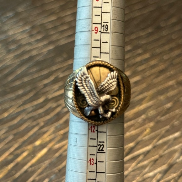 Sterling silver Gold filled Navajo ring 11.5 - Picture 2 of 8